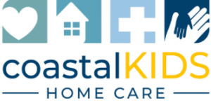 blue, green, and yellow logo for Coastal Kids Home Care