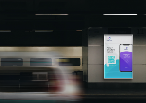 Prove QR Pre-fill Apply in an Instant, no Form! Subway sign.