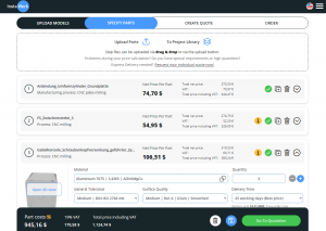 InstaWerk's Instant Quoting Software offers fast and reliable ordering of high quality CNC-machined parts