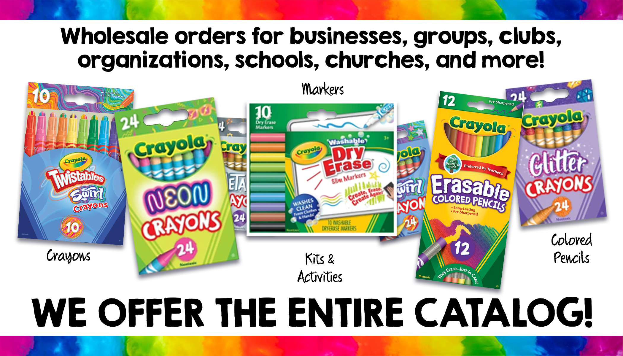 Everything we sell reflects our dedication to excellence. Whether you are looking to purchase colored pencils for the classroom or want to buy some Crayola crayons for your children, we have you covered. Shop our online selection today and find out for yo