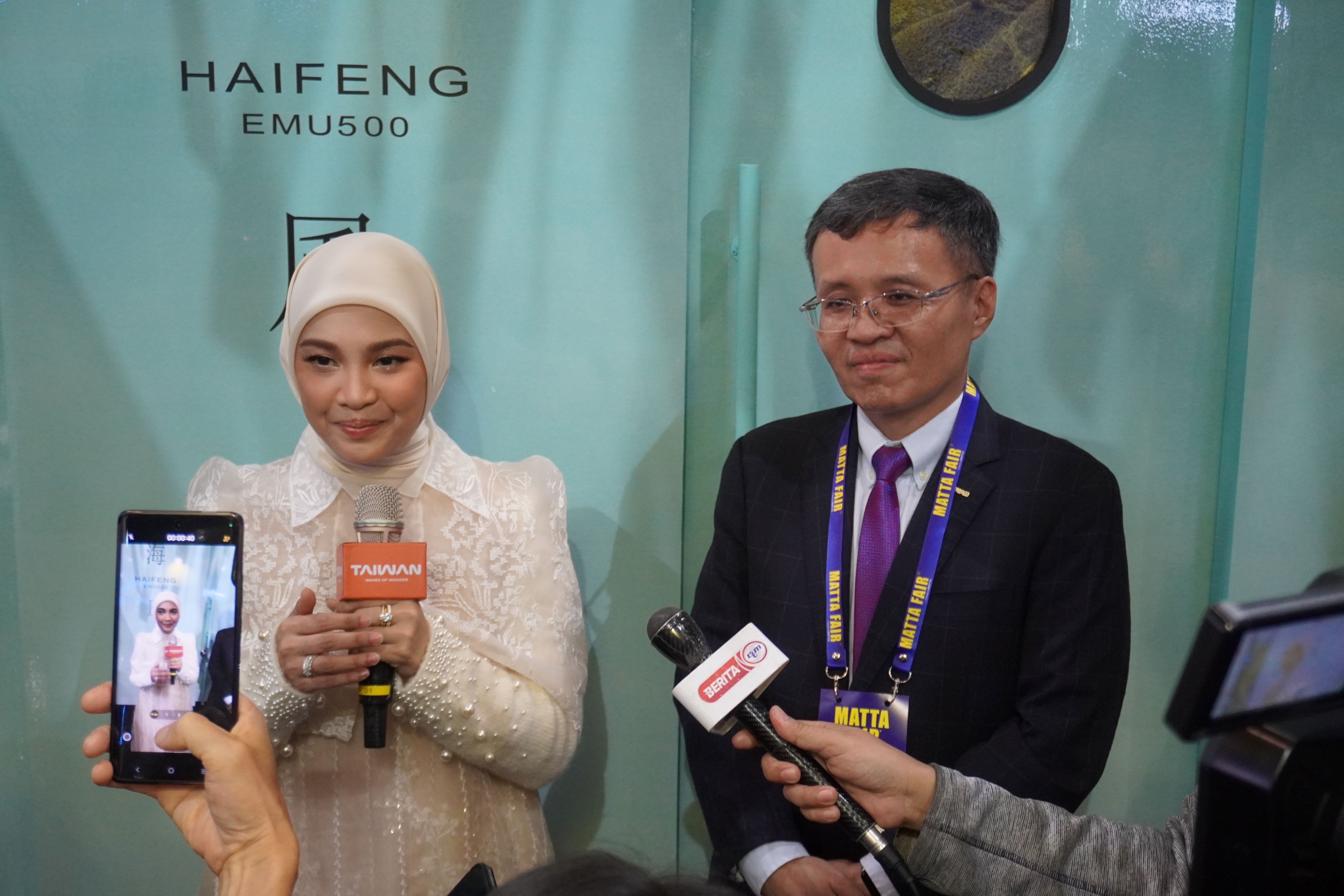 Nabila Razali and Director Abe Chou Interviewed by Media During MATTA Fair 2025