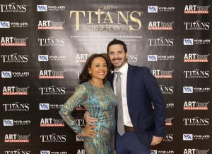 Viviana Puello and Alan Grimandi, creators of Art Titans: Masters of the New Era — a visionary duo preserving artistic legacy through cinematic storytelling.