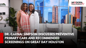 Dr. Carnai Simpson on Great Day Houston, talking about Primary Care