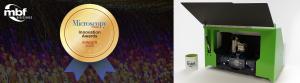 SLICE Light Sheet Microscope by MBF Bioscience — compact benchtop light sheet fluorescence microscopy system for advanced 3D imaging, awarded the 2025 Microscopy Today Innovation Award.
