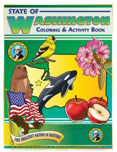 These coloring books are designed to help children learn about each state's geography, symbols, mottos, capital cities, and other significant features through coloring activities.