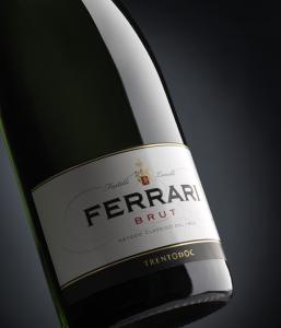a bottle of Trentodoc sparkling wine