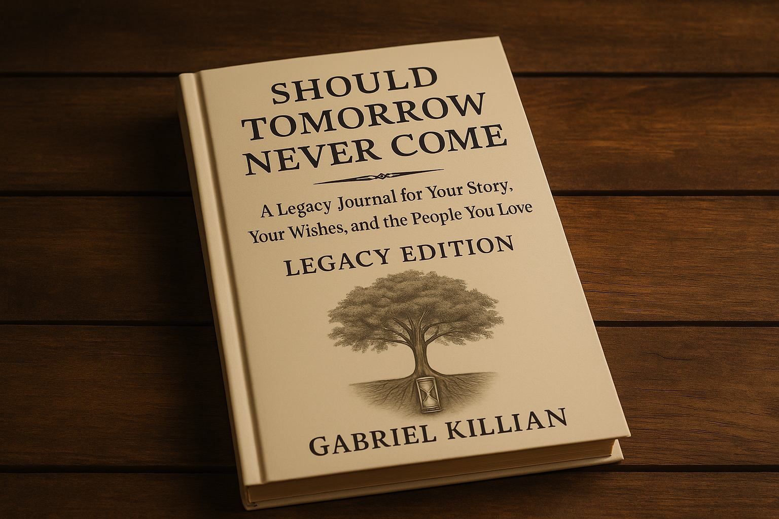 Should Tomorrow Never Come – Legacy Edition: A premium hardcover legacy journal combining traditional memory preservation with AI technology to help families prevent end-of-life conflicts and preserve irreplaceable stories.